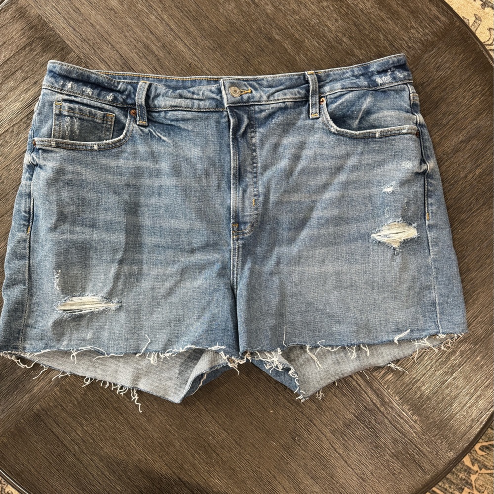 Old Navy Light Blue Distressed Denim Shorts